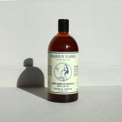 Savon de Marseille liquide pour le corps et le visage - Parfum thym et aneth