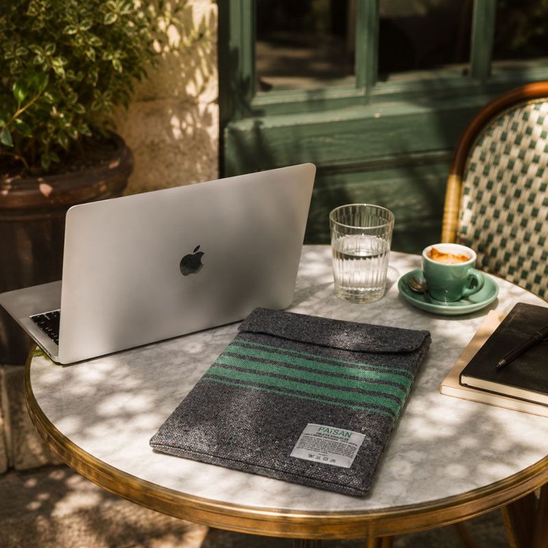 La housse pour ordinateur portable en fibres recyclées PAïSAN