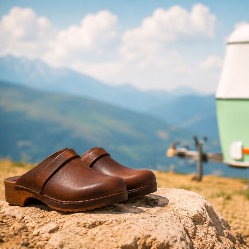Sabot en cuir et bois Rivalin