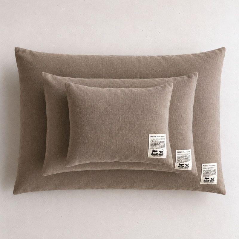 Coussin pour animaux PAïSAN en laine, lin et coton