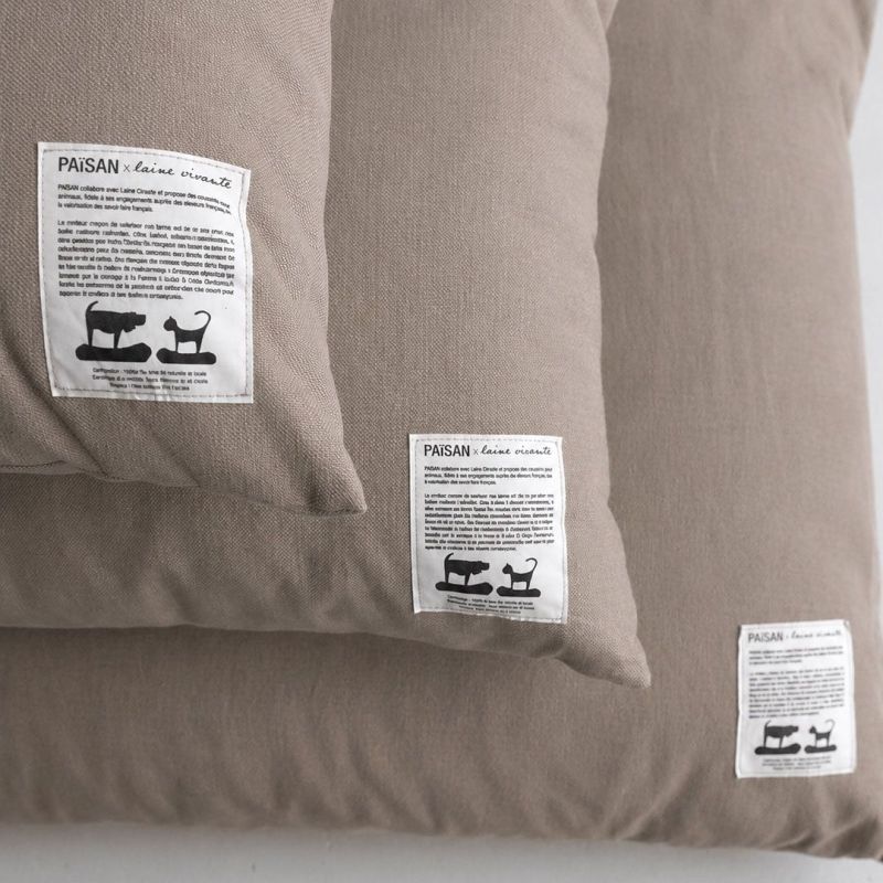 Coussin pour animaux PAïSAN en laine, lin et coton
