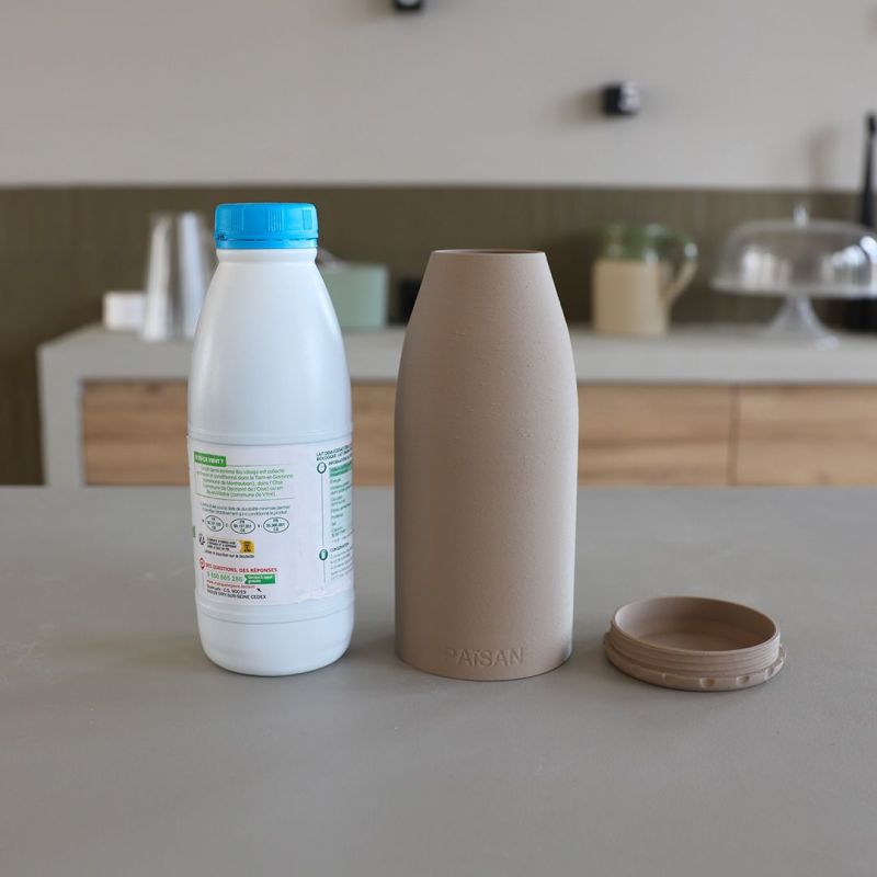 Cache bouteille de lait en amidon de maïs PAïSAN