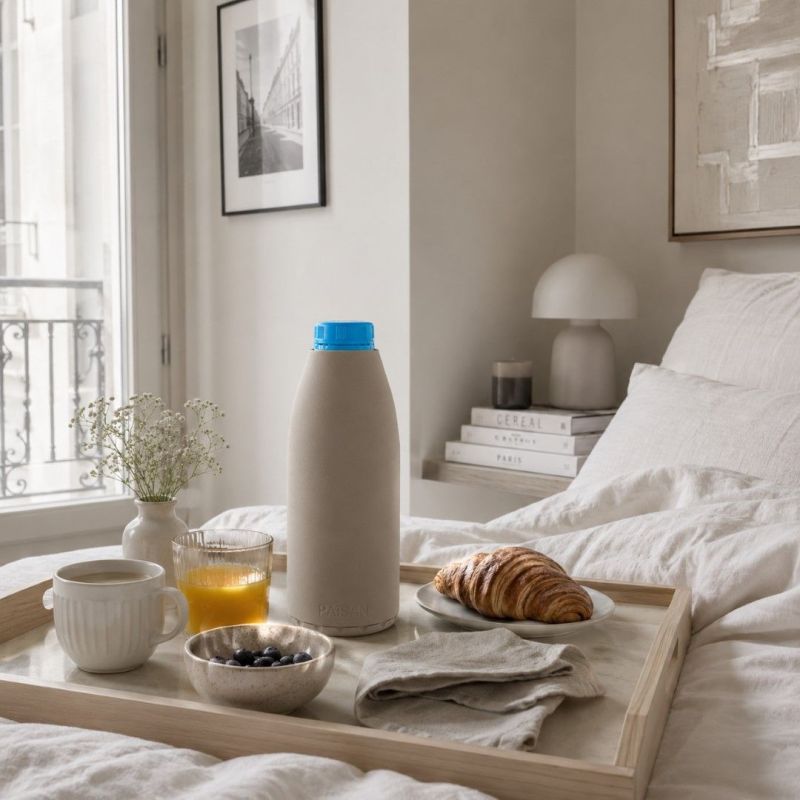 Cache bouteille de lait en amidon de maïs PAïSAN