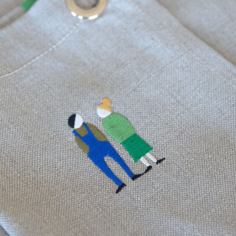 Le tablier en lin PAïSAN avec broderie