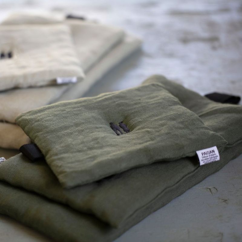 Le dessous de plats en lin et ouate de fibres recyclées PAïSAN