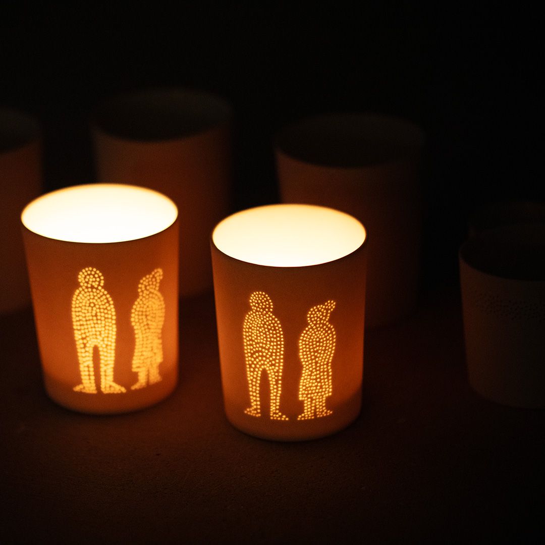 Chauffe-plat à Bougies En Céramique - Pour 4 à 6 Bougies Chauffe-plat | Abat-jour Double Couche, Décoration Table